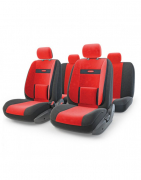 Чехлы Autoprofi Comfort Черно-красные, ортопедические, 11 предметов